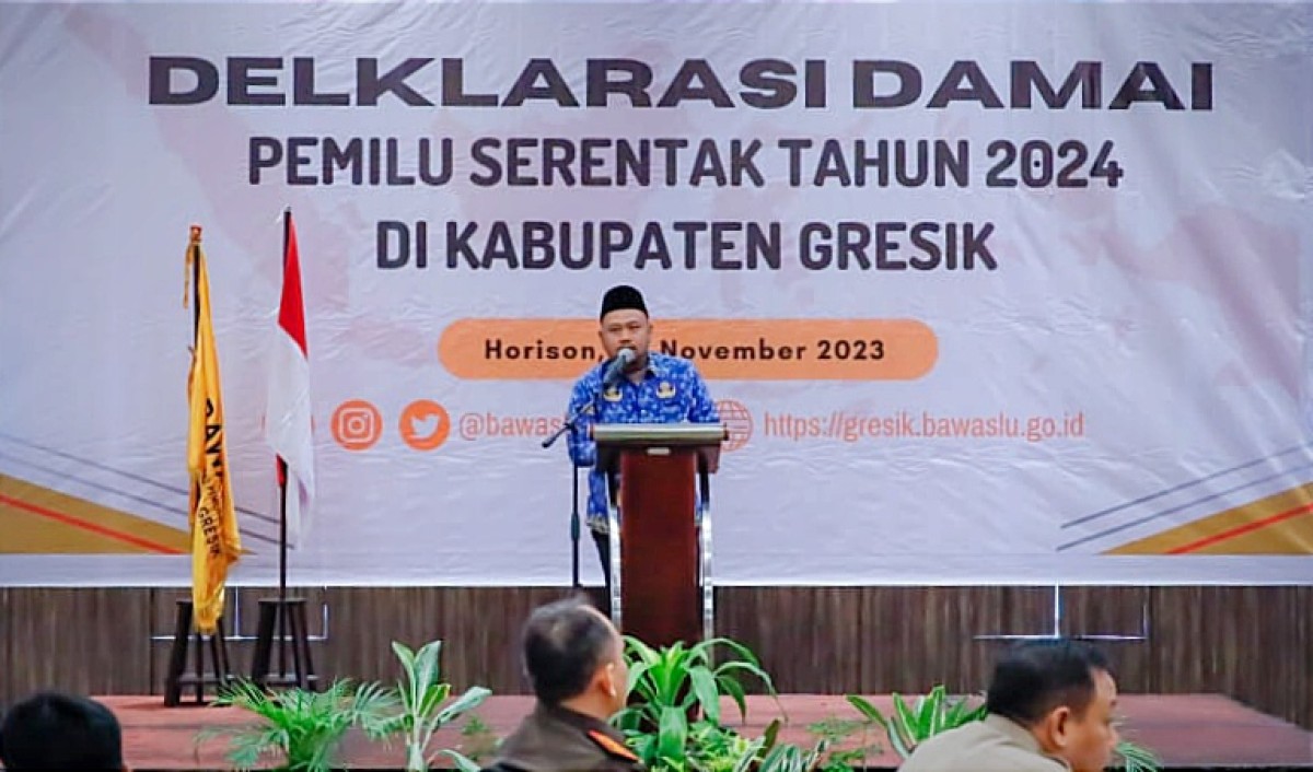 Ini Pesan Bupati Gresik Saat Hadiri Deklarasi Damai Pemilu 2024