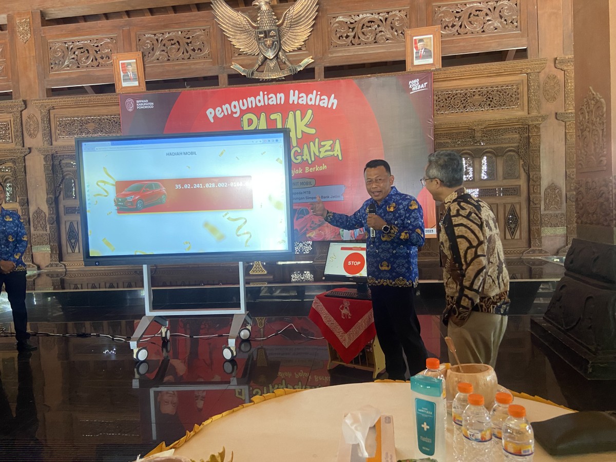 Pengundian Pajak Extravaganza Ponorogo. (Foto: Ahmad Fauzani/jatimnow.com)