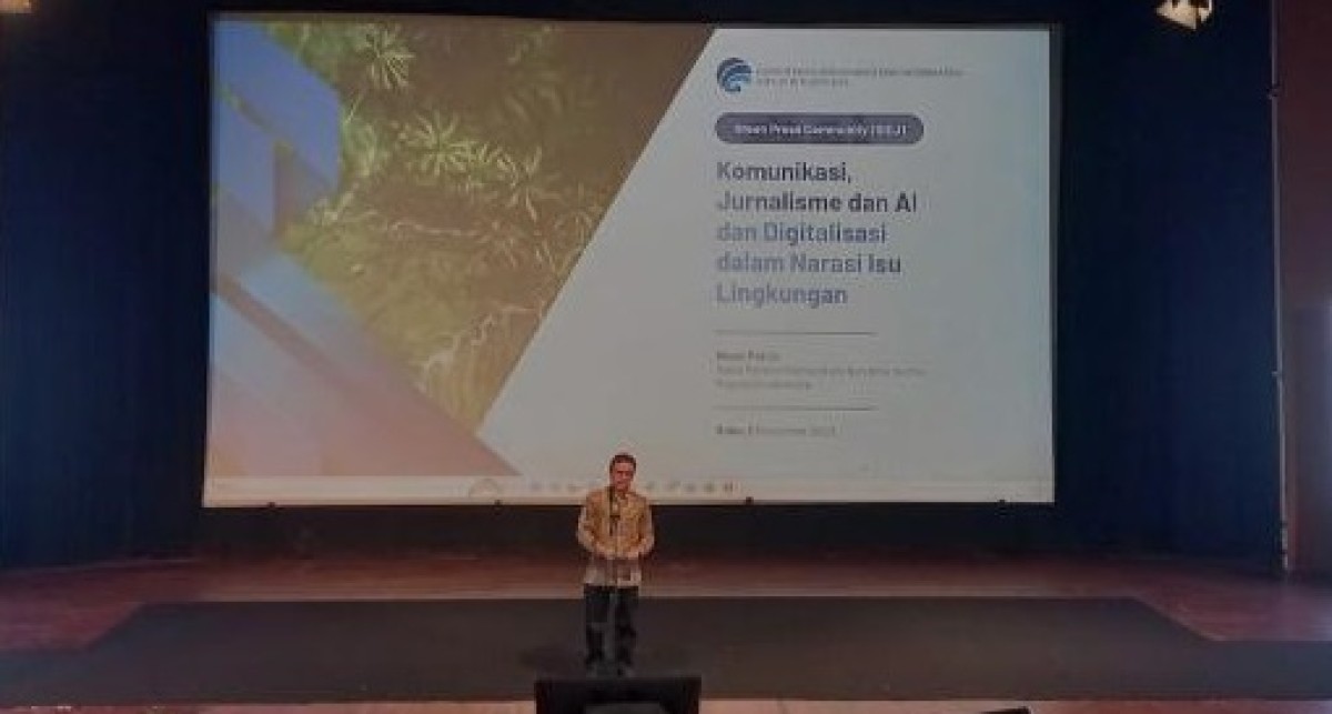 Green Press Community (SIEJ) “Komunikasi, Jurnalisme dan AI dan Digitalisasi dalam Narasi Isu Lingkungan” di Gedung Usmar Ismail Hall Jakarta Selatan. (Foto: Kemenkominfo RI)
