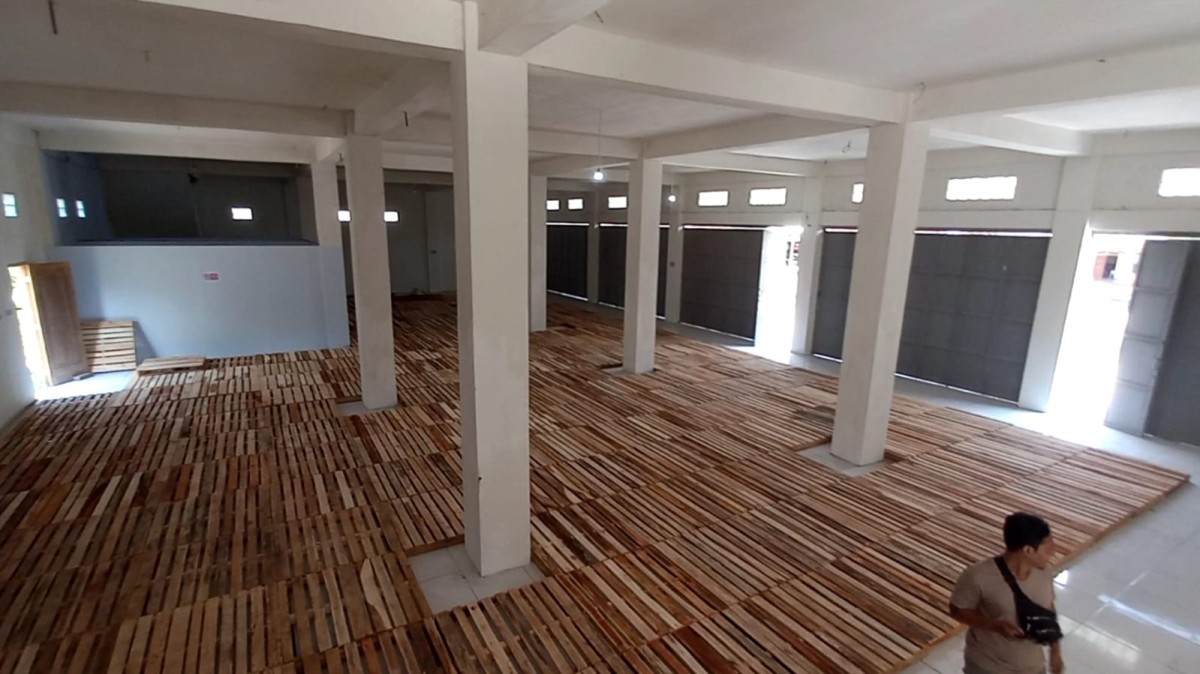 Ruko yang disewa dan dijadikan gudang oleh KPU Trenggalek. (Foto: Bramanta Pamungkas/jatimnow.com)