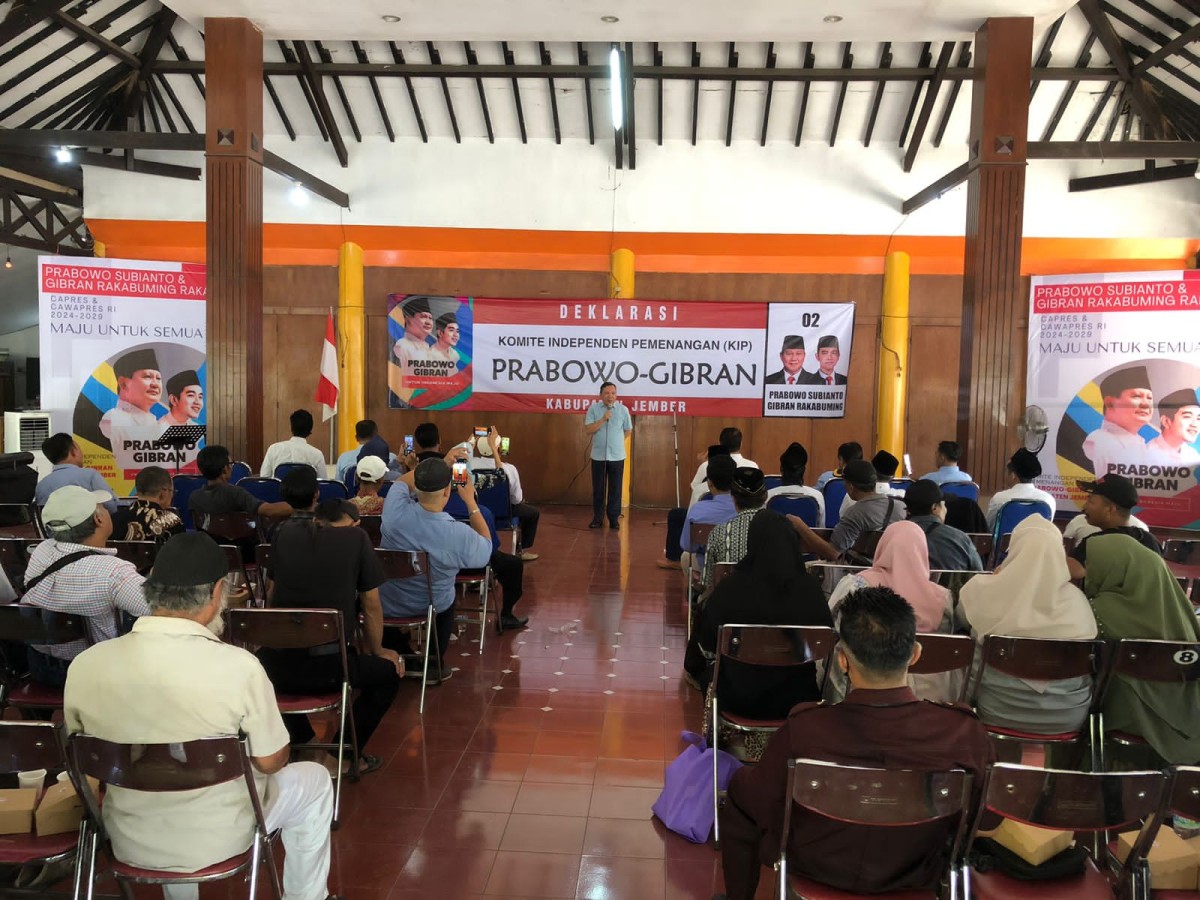 Deklarasi KIP Prabowo-Gibran di Kabupaten Jember. (Foto: Atin for jatimnow.com)
