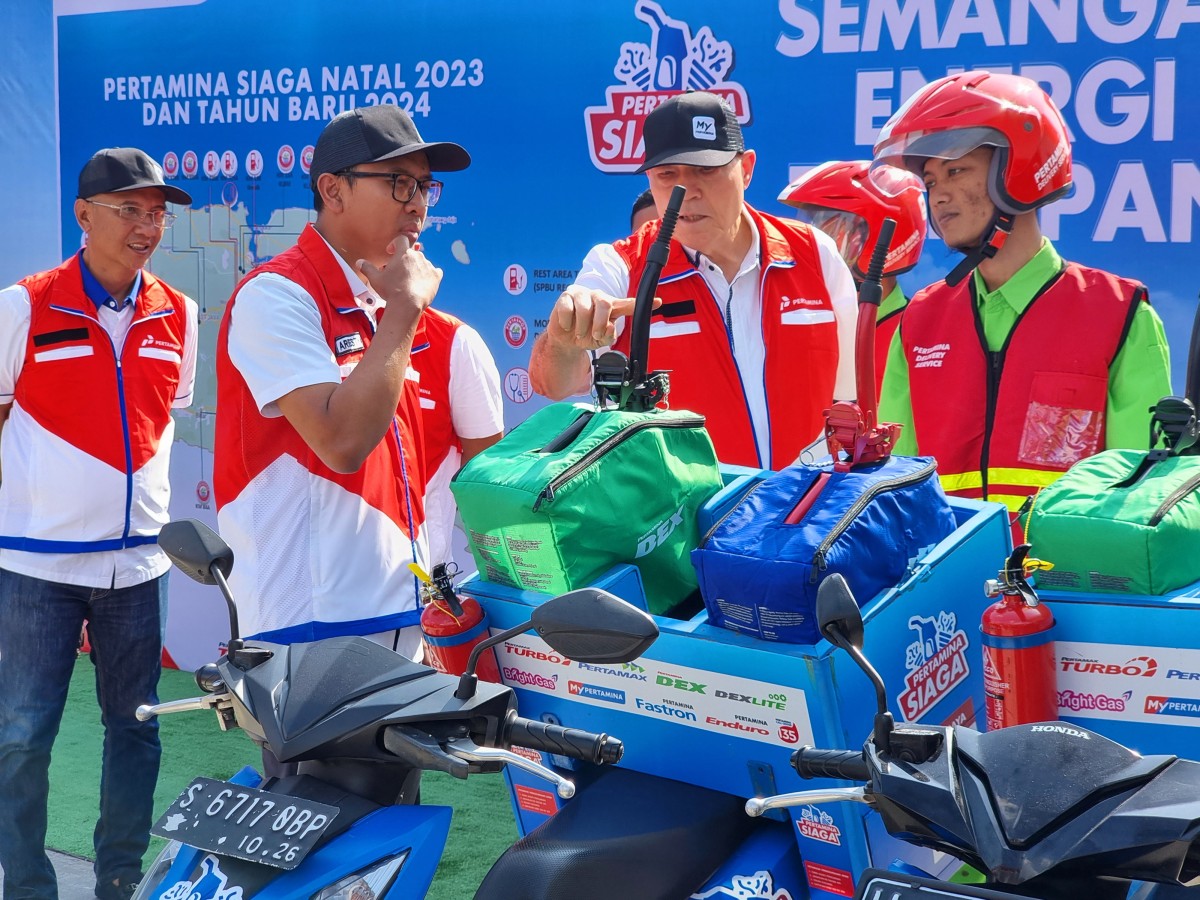 Motor Delivery Service yang disiapkan Pertamina Patra Niaga di Rest Area Tol Surabaya-Mojokerto KM 725A (foto: Ni'am Kurniawan/jatimnow.com)