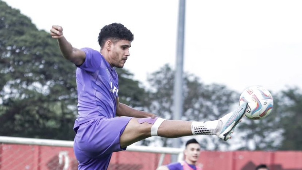 Jefinho saat latihan bersama Persik Kediri. (Foto: Persik Kediri/jatimnow.com)