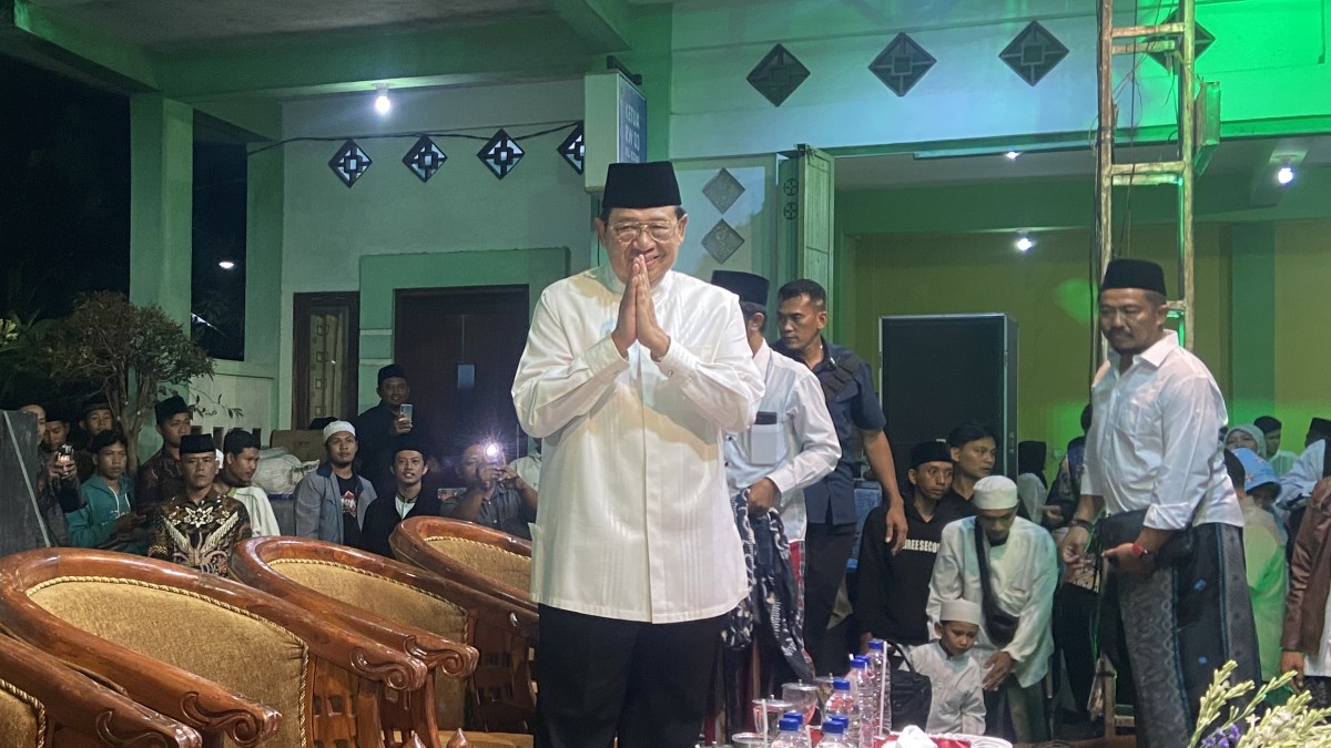 SBY dalam acara Ketami Bersholawat. (Foto: Yanuar Dedy/jatimnow.com)