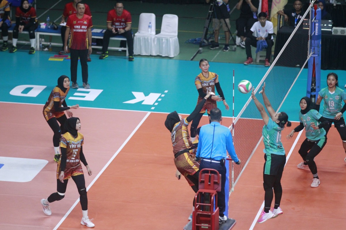 Laga TNI AU melawan TNI AL di Final Four Livoli Divisi Utama 2023. (Foto : Tim Livoli 2023/jatimnow.com)