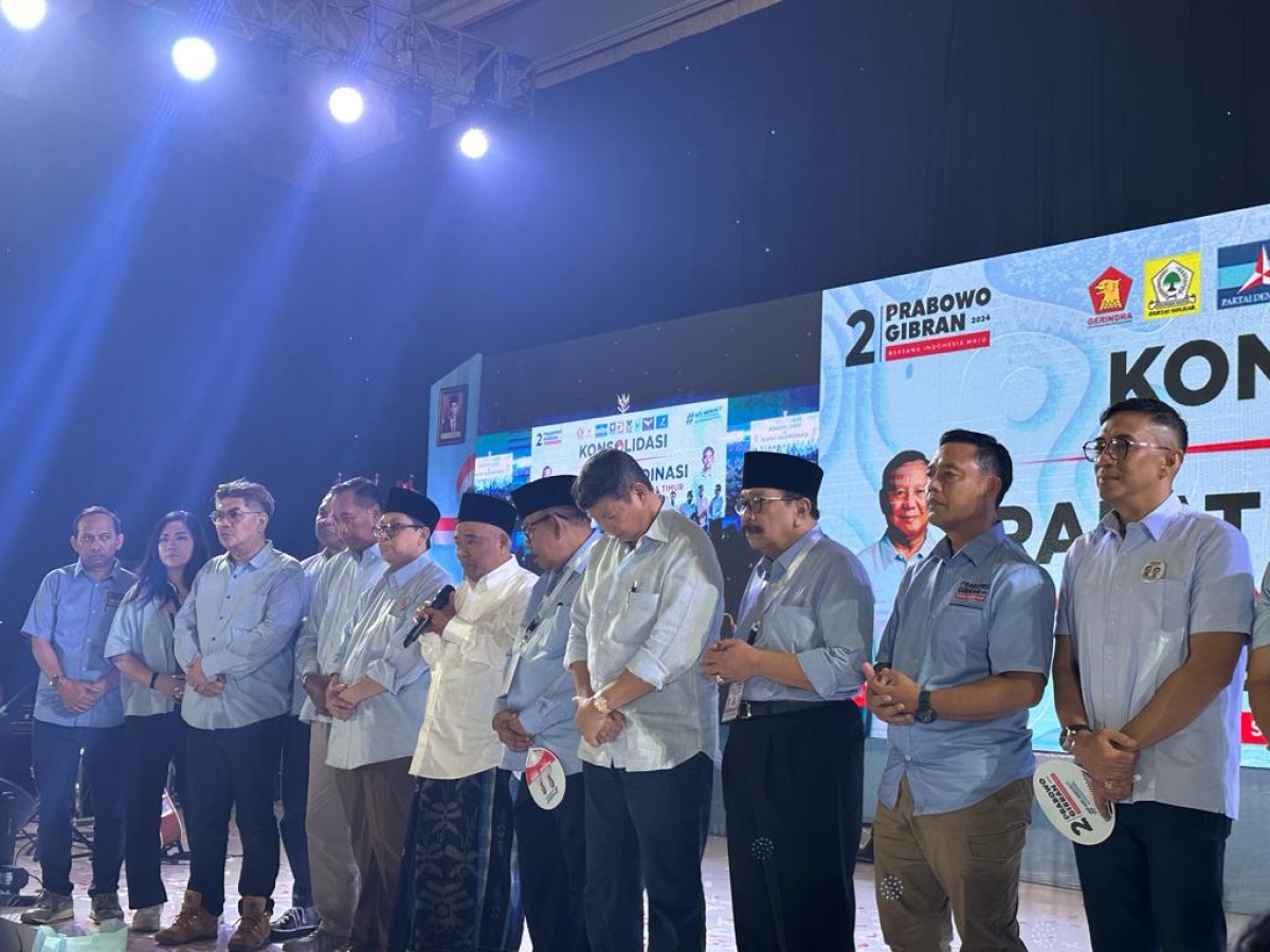 Konsolidasi Akbar TKD Jatim Prabowo-Gibran. (Foto: Ni'am Kurniawan/jatimnow.com)