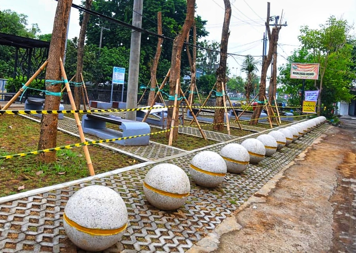 Salah satu taman di Sidoarjo. (Humas Pemkab Sidoarjo for jatimnow.com.