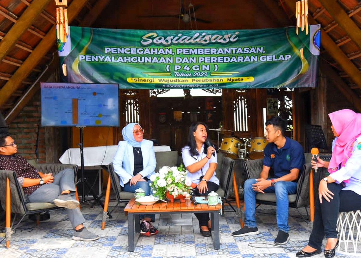 Diskominfo Sidoarjo Sosialisasikan P4GN, BNN: Waspada Dengan Siapa Kita Berteman