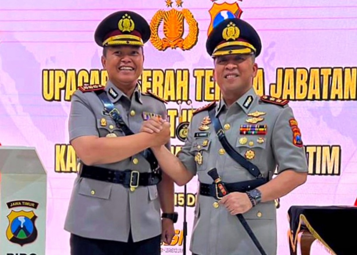 Serah terima jabatan Kapolresta Sidoarjo. (Foto: Humas Polresta Sidoarjo for jatimnow.com)