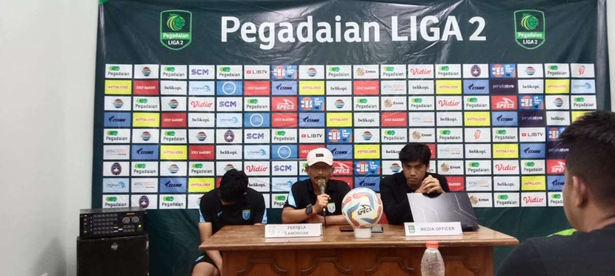 Konfrensi pers Persela Lamongan kontra Persipa Pati. (Foto : Persela Fc for jatimnow.com)