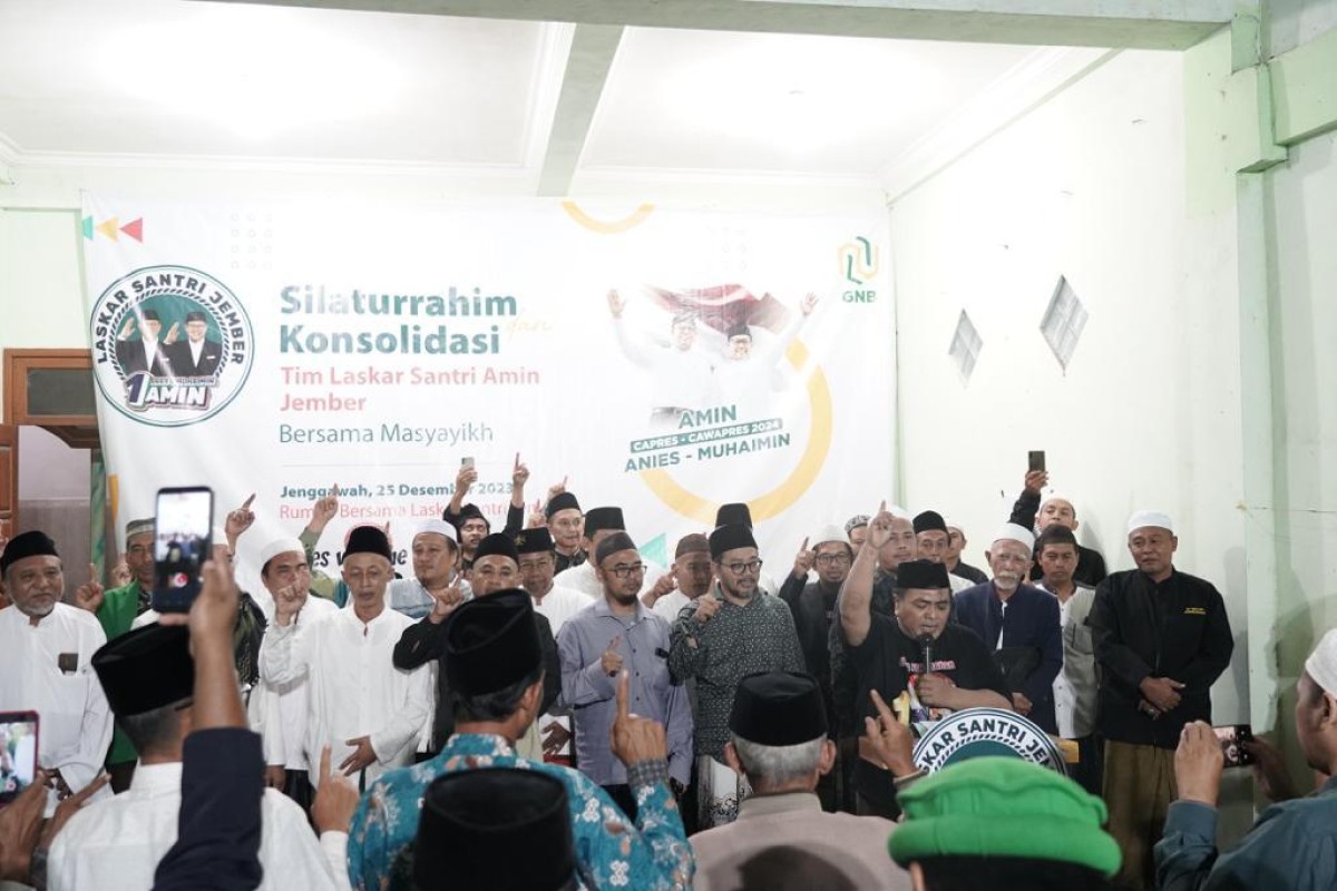 Deklarasi Laskar Santri Jember (foto: Totok for jatimnow.com)