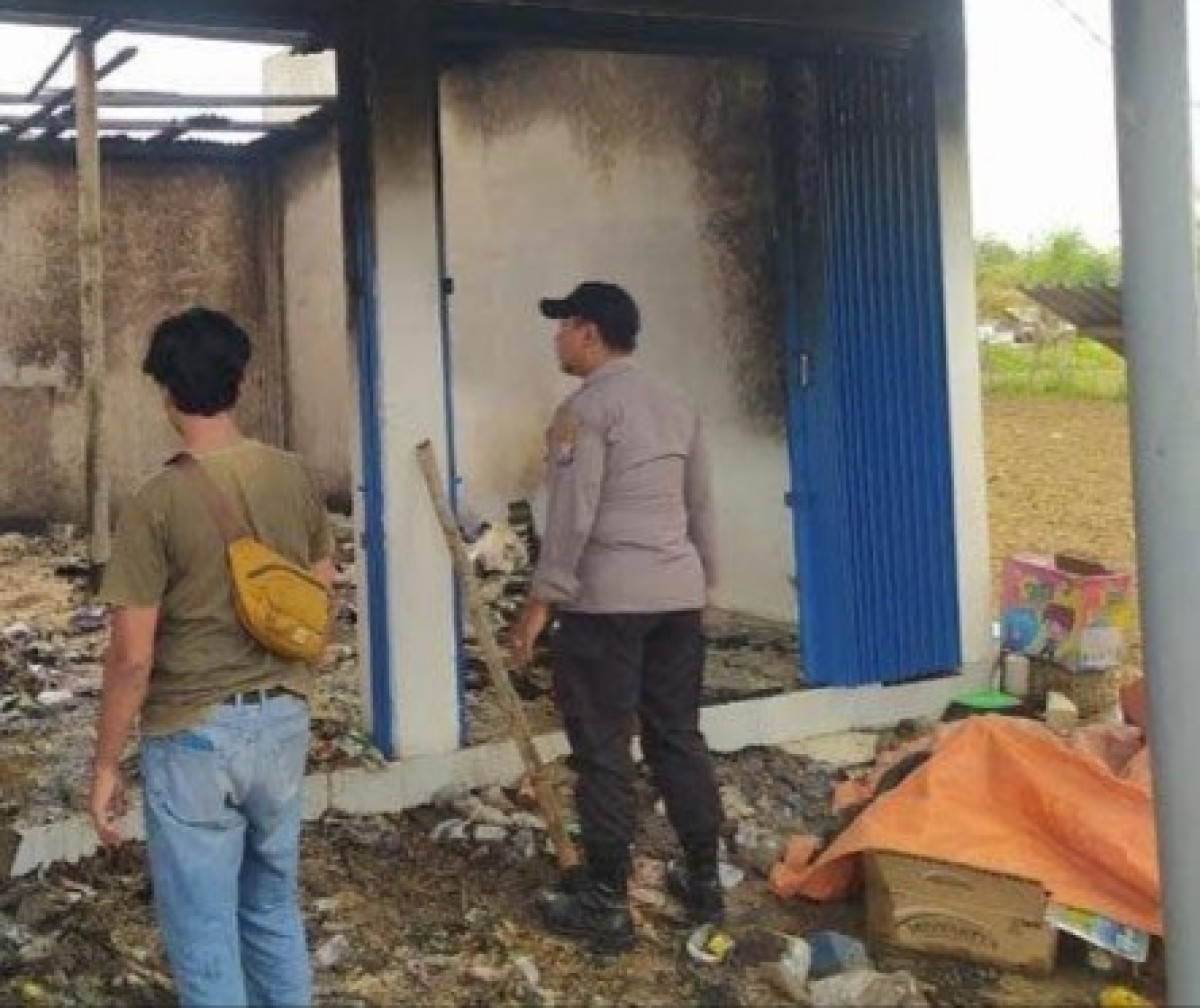 Lokasi kejadian meledaknya tabung LPG di Pamekasan. (Foto: Polsek Pasean for jatimnow.com(