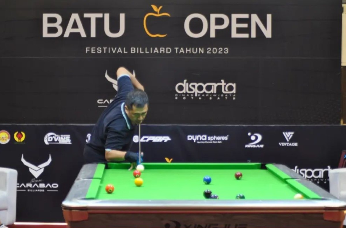Festival Billiar Batu Open yang dilaksanakan di GOR Gajahmada pada November 2023 lalu. (Foto: Humas KONI Kota Batu)