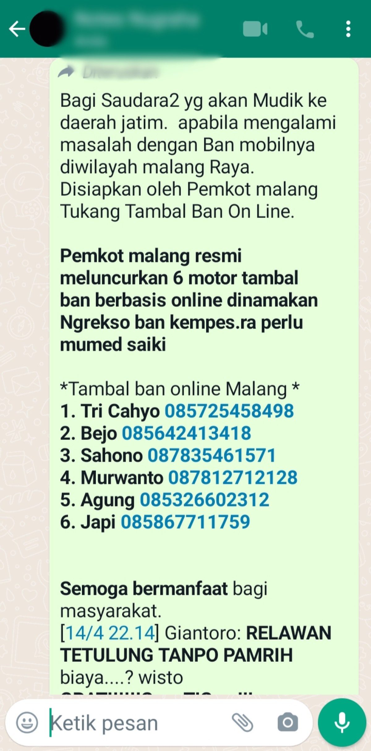 Pemkot Malang Siapkan Layanan Tambal Ban Online, Ini Faktanya!