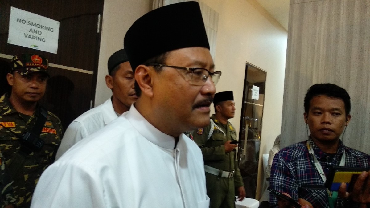 Sekjen PBNU, Saifullah Yusuf usai mengahdiri acara Jatim Bersholawat (Foto: Haryo Agus/jatimnow.com)
