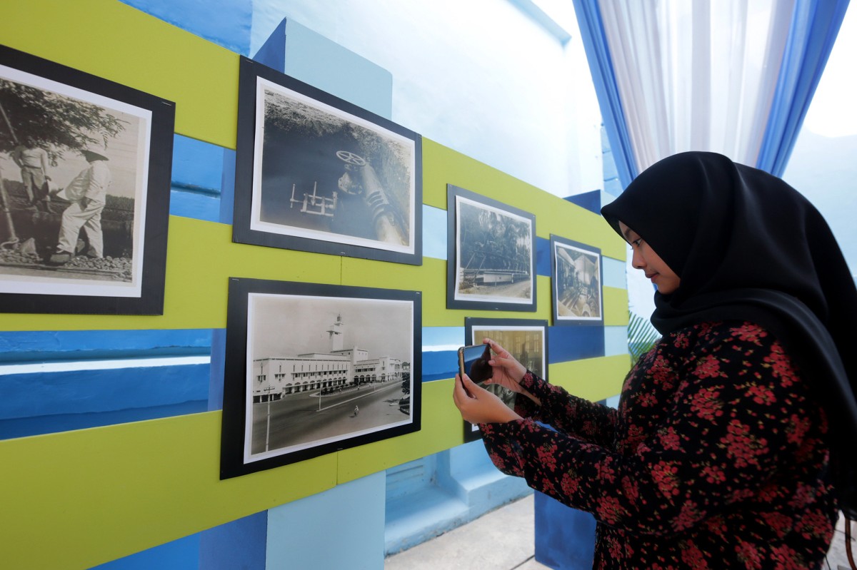 Tampak bangunan bagian dalam Rumah Pompa Wonokitri Surabaya diabadikan dalam foto masa lalu. (Foto: Humas Pemkot Surabaya for jatimnow.com)