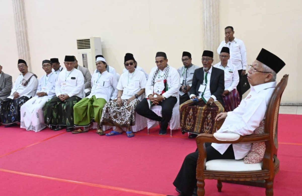 Wakil Presiden RI, KH Ma'ruf Amin dalam silaturahmi dengan para ulama se-Bangil. (Foto: Kominfo Kabupaten Pasuruan for jatimnow.com)