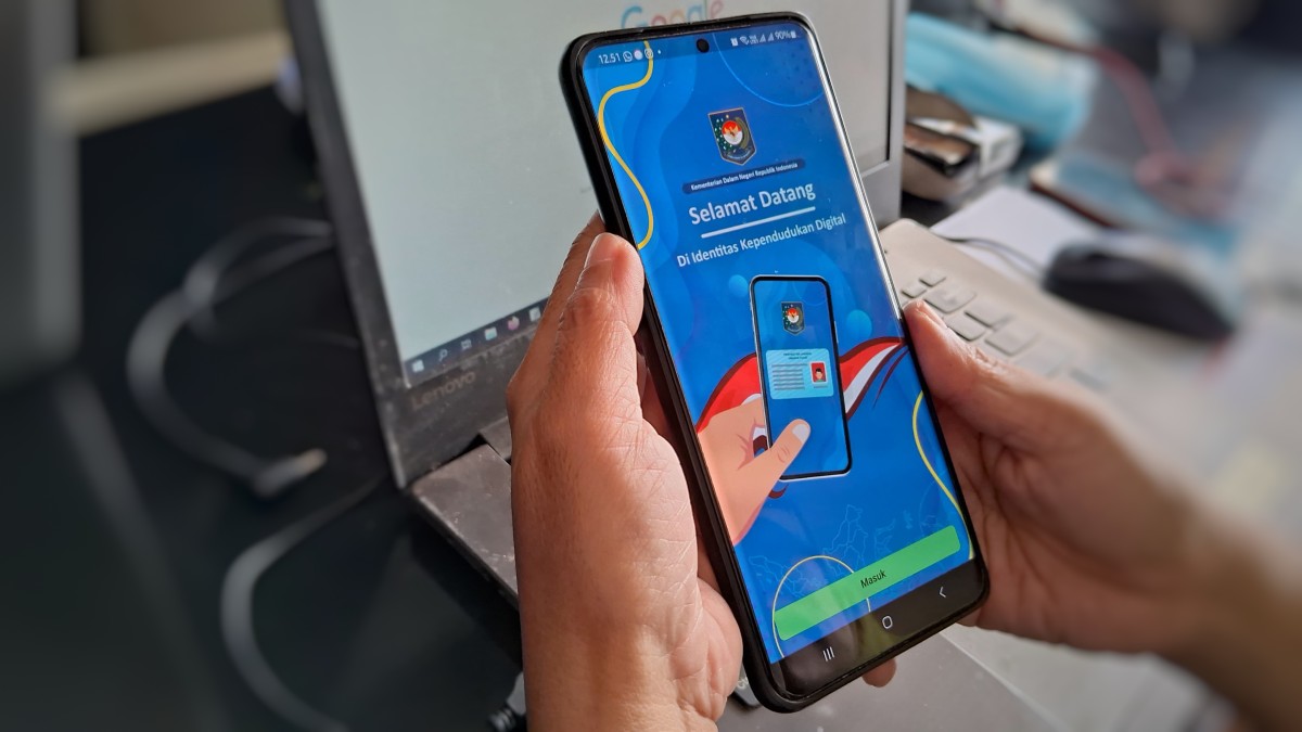 Tampilan awal aplikasi IKD atau KTP Digital (Foto: Ni'am Kurniawan/jatimnow.com)