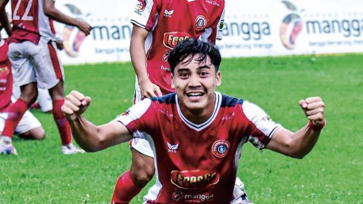 Selebrasi pemain Persedikab usai cetak gol di menit akhir. (Foto : Persedikab Kediri/jatimnow.com)