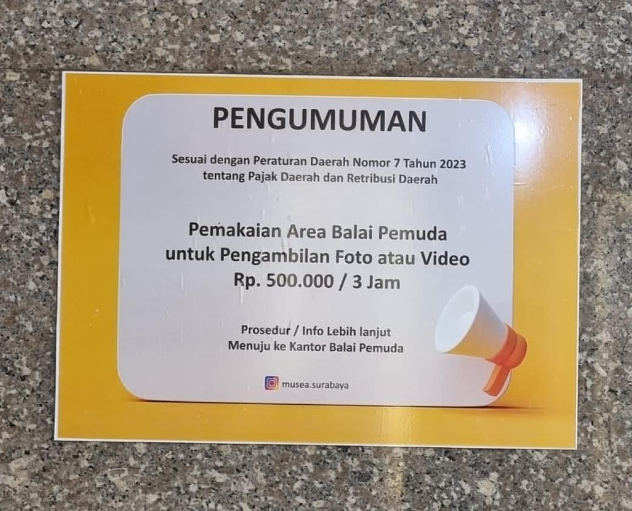 Pemkot Minta Maaf Soal Pengumuman Foto Berbayar di Balai Pemuda Surabaya