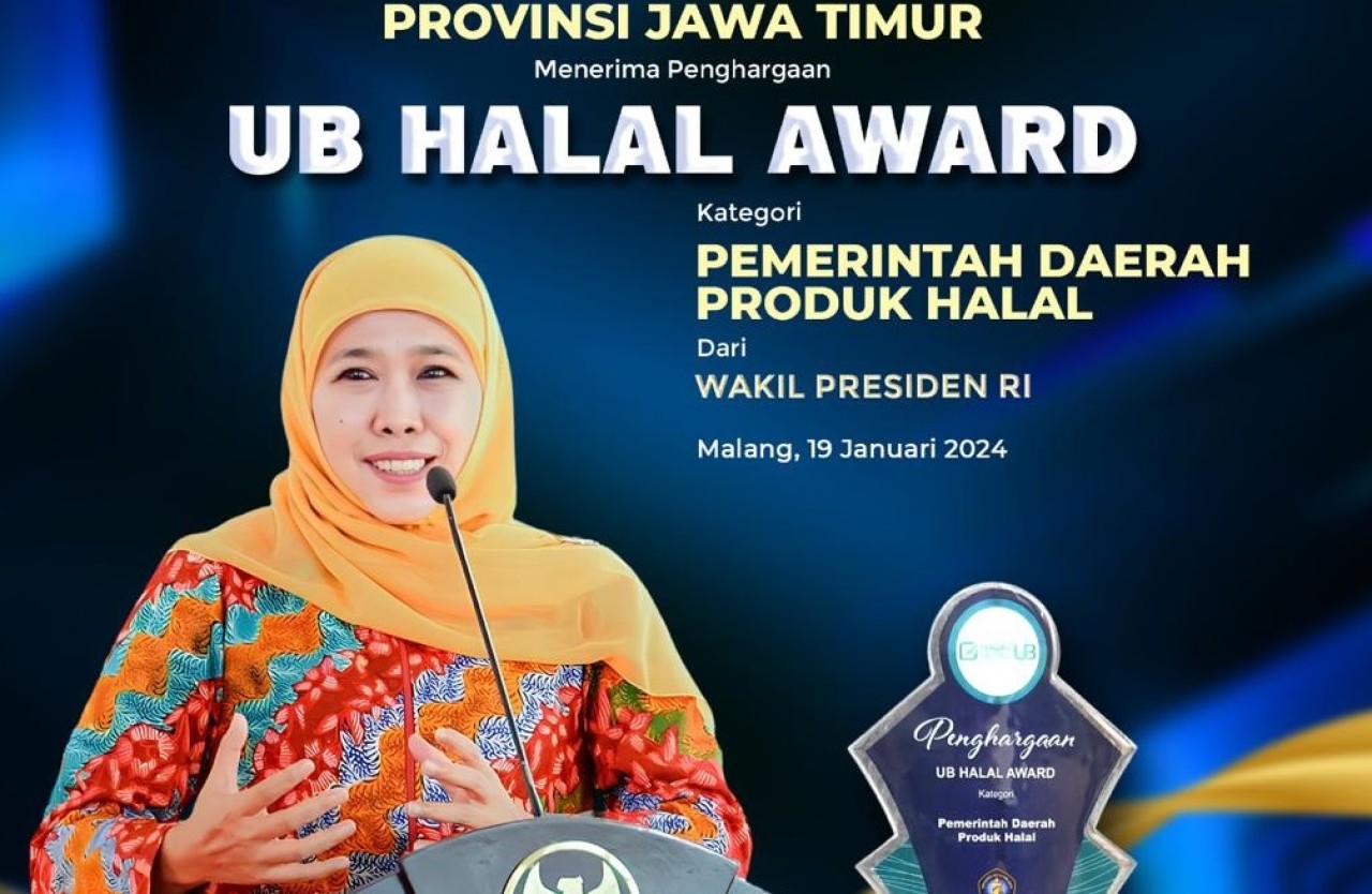 Pemprov Jatim Raih UB Award, Gubernur Khofifah: Penguat Ekosistem Halal