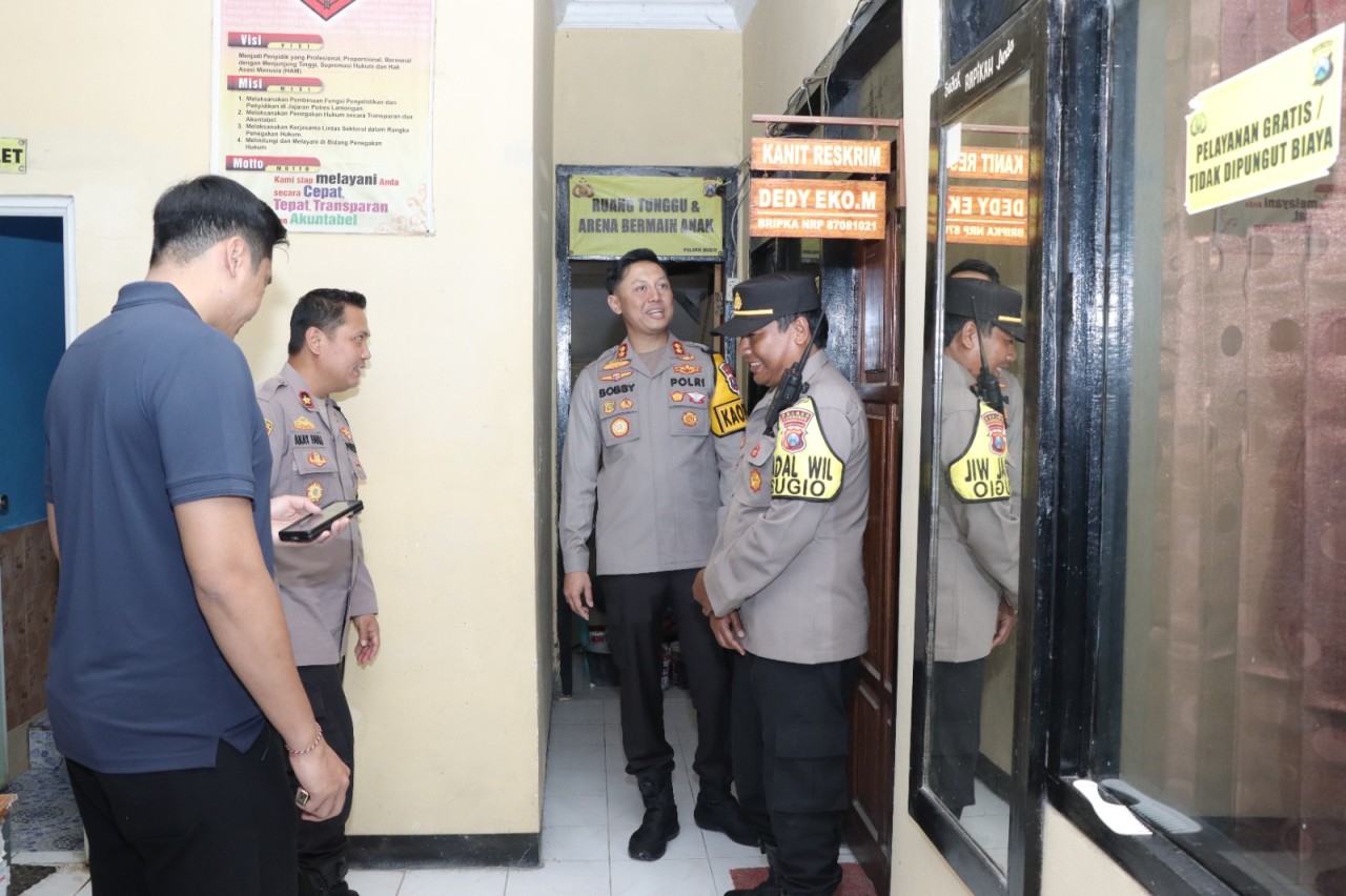 Kapolres Lamongan Cek Kesiapan Mako dan Anggota di Hari Pertama Bertugas
