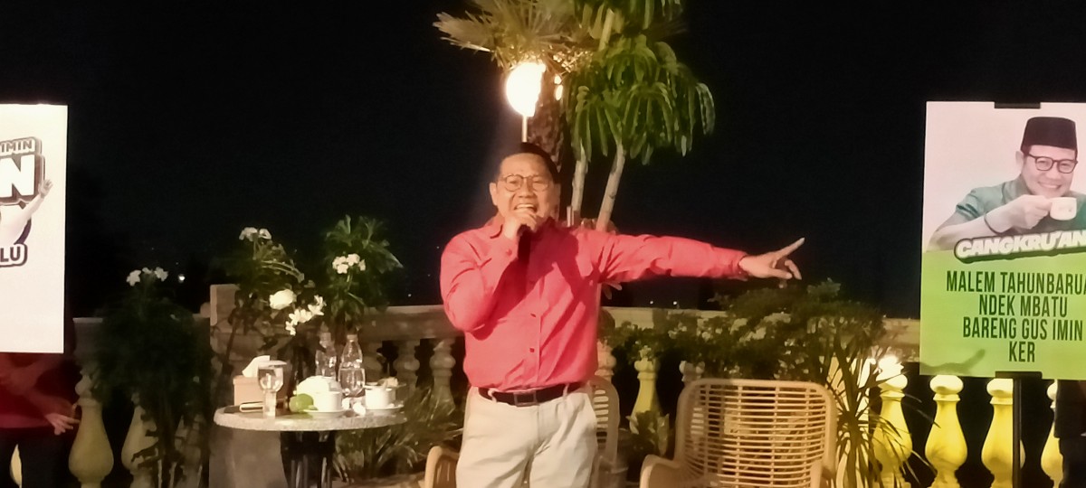 Cak Imin saat menghabiskan pergantian malam Tahun Baru 2024 di Kota Batu. (Foto: Gerhana/jatimnow.com)