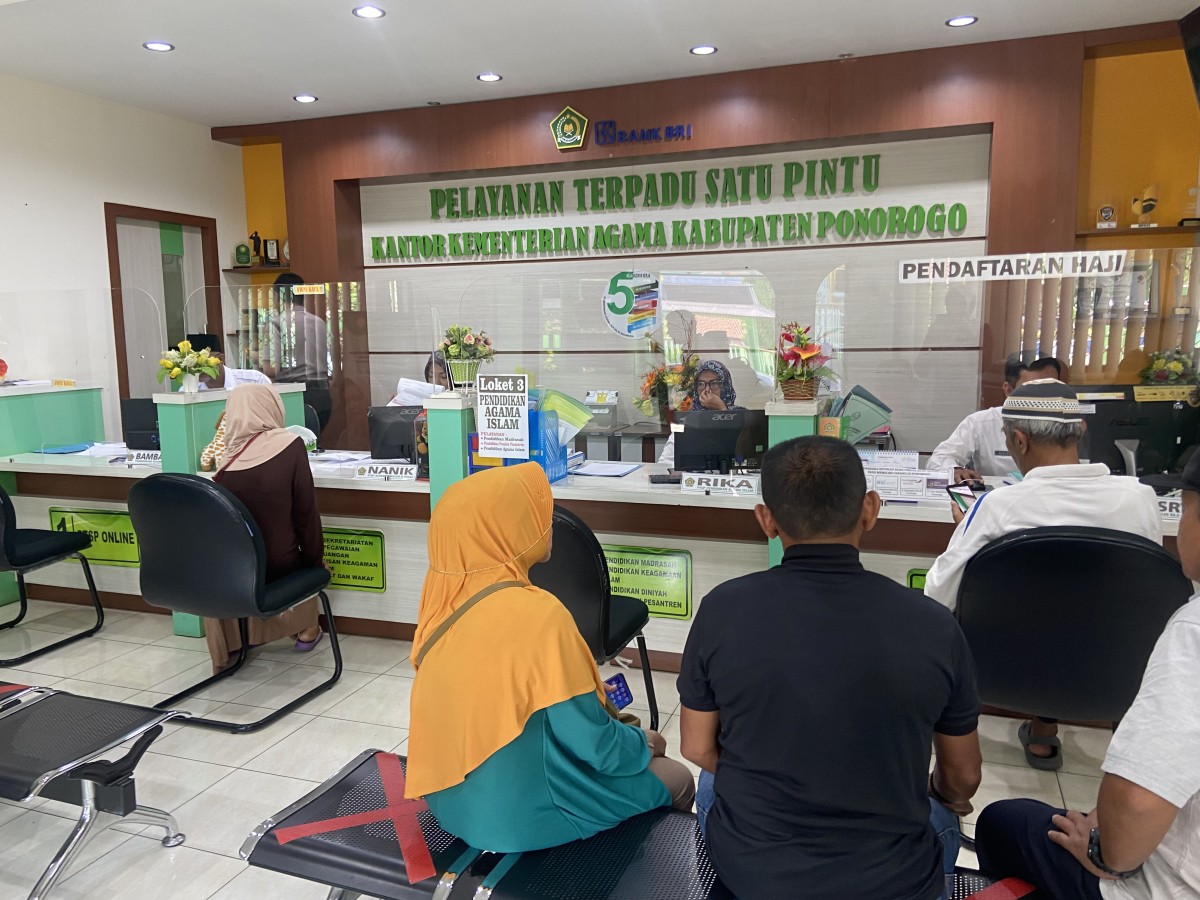 Suasana kantor jemaah haji Ponorogo (Foto: Ahmad Fauzani/jatimnow.com)
