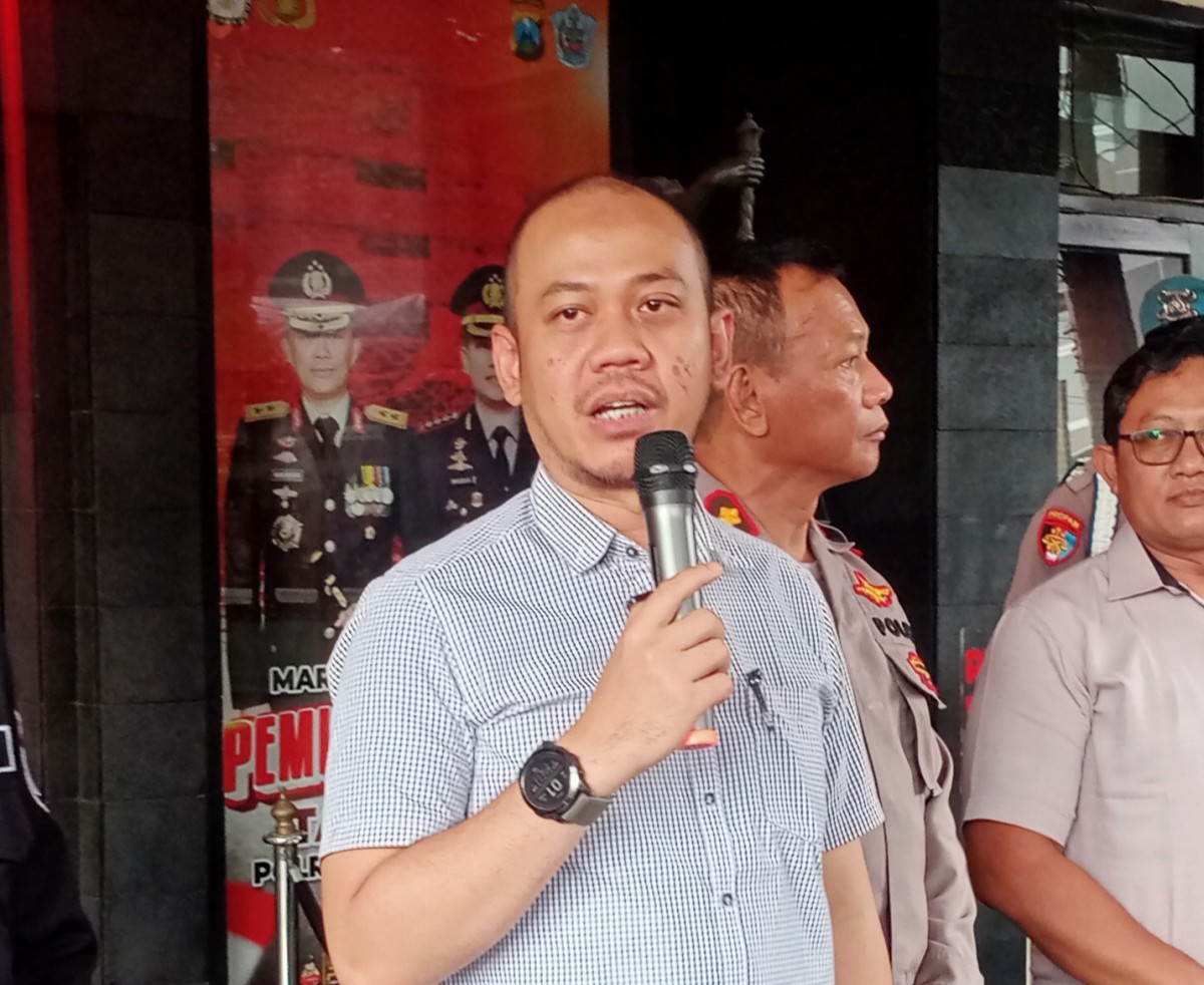 Kasatreskrim Polresta Malang, Kompol Danang Yudanto pada Selasa (2/1/2024) di Mapolresta Malang Kota. (Foto : Gerhana/jatimnow.com)