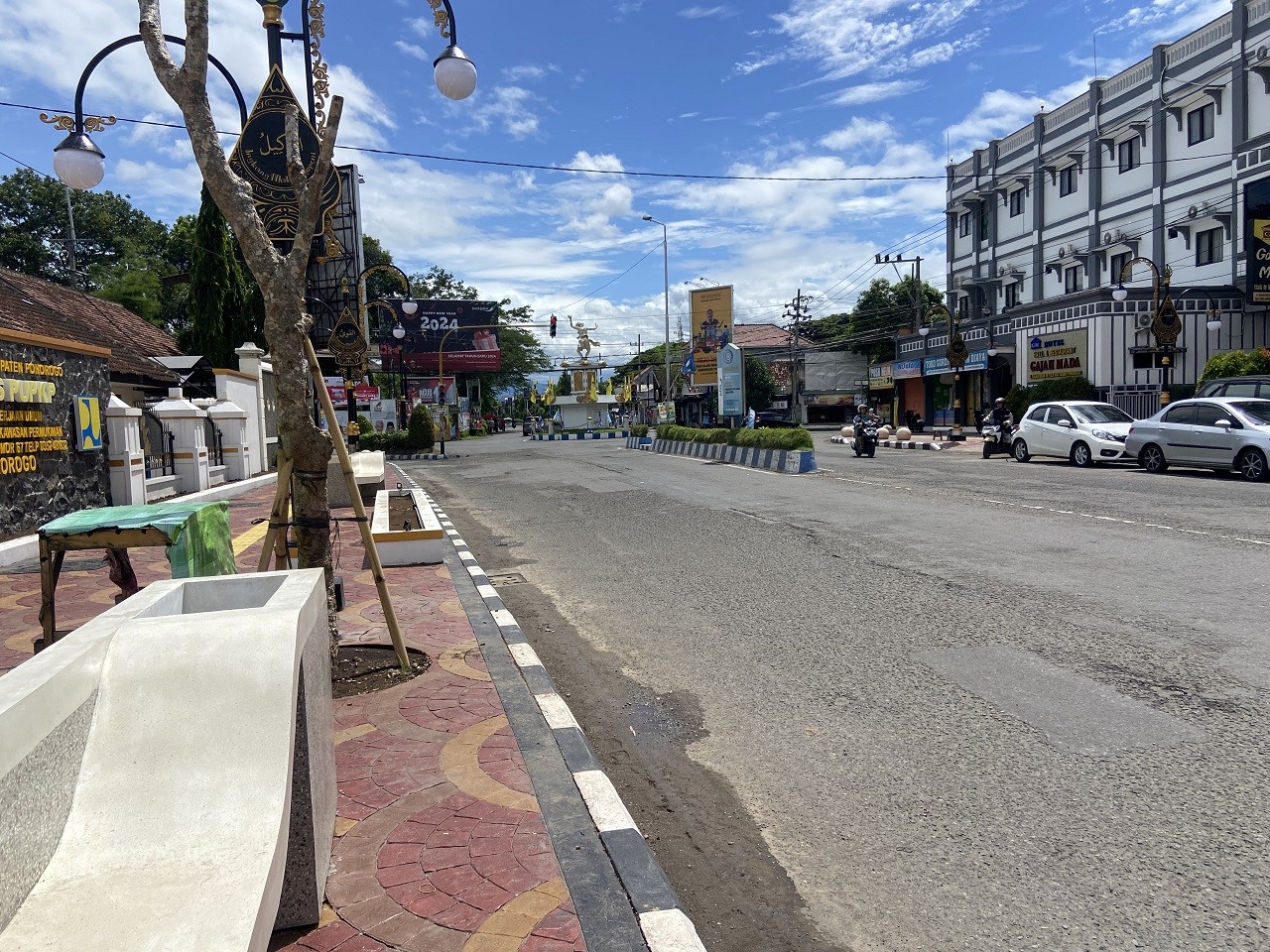 Jalan Gajah Mada yang akan dilakukan satu arah (Ahmad Fauzani/jatimnow.com)