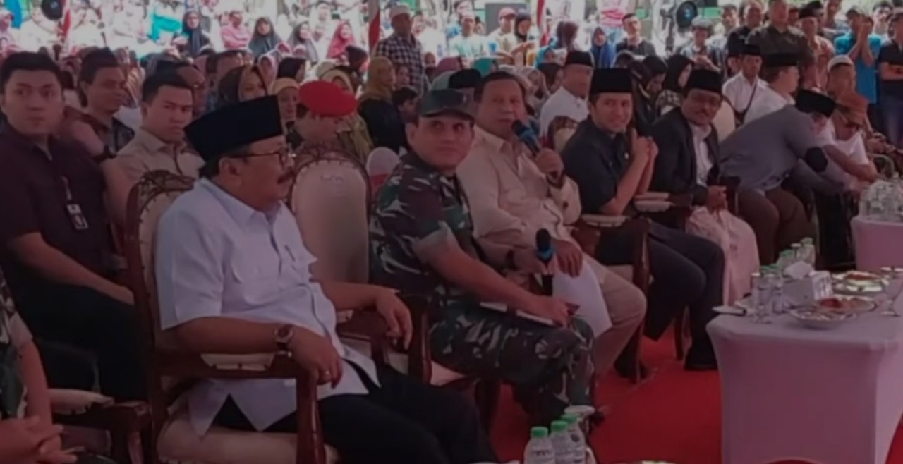 Pesan Menhan Prabowo Saat Resmikan 15 Titik Sumber Air Bersih di Madura