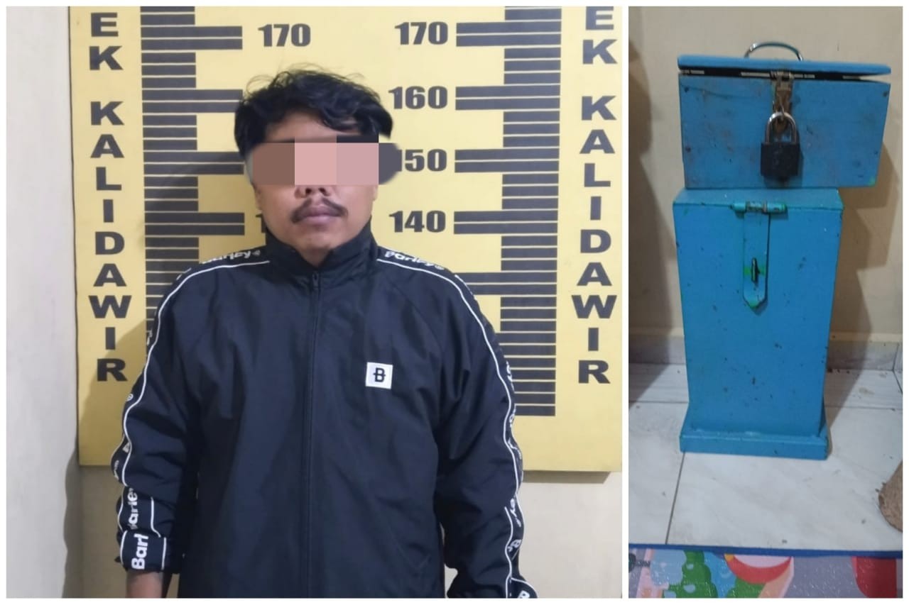 Tersangka saat diamankan Polisi. (Foto: Polres Tulungagung for jatimnow.com)