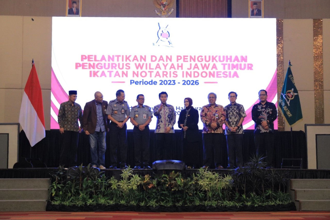 Kakanwil Kemenkumham Hadiri Pengukuhan Pengwil Jatim INI: Harus Tetap Solid