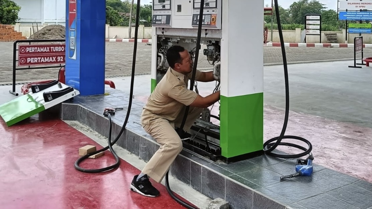 Disperdagin Tera Ulang SPBU Blabak Kota Kediri