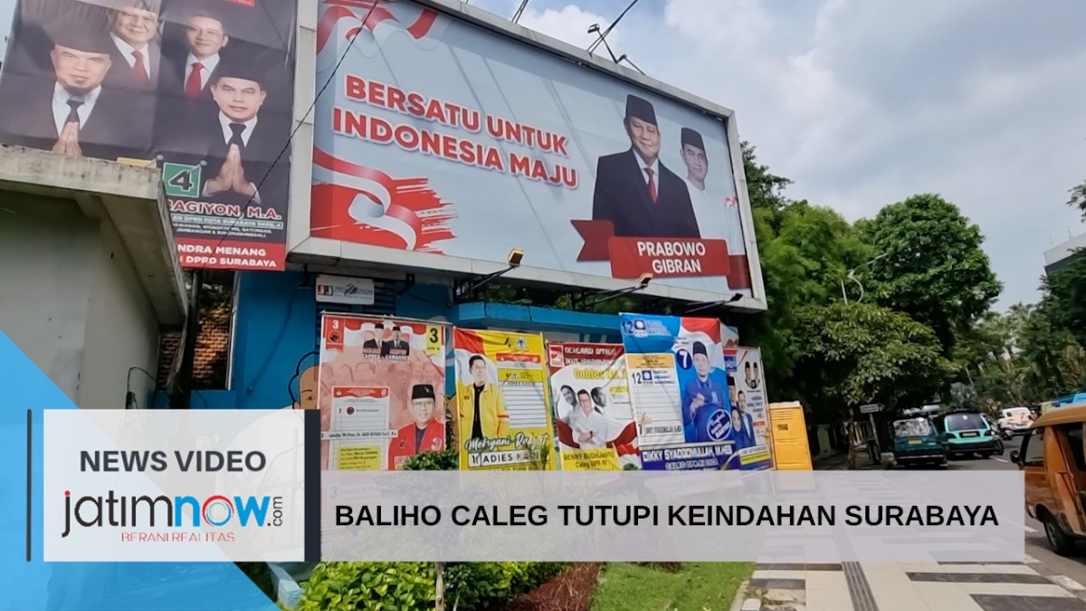 Video: Baliho Caleg Tutupi Keindahan Surabaya