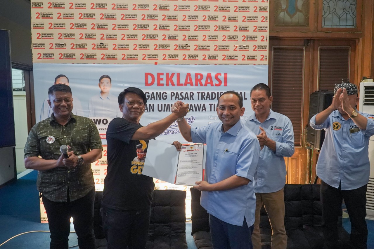 2 Juta Suara Pedagang Pasar se-Jatim Diserahkan ke Prabowo-Gibran