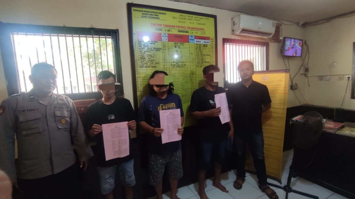 Komplotan Penggelapan Mobil Rental Asal Kediri Ditangkap Polisi Tulungagung