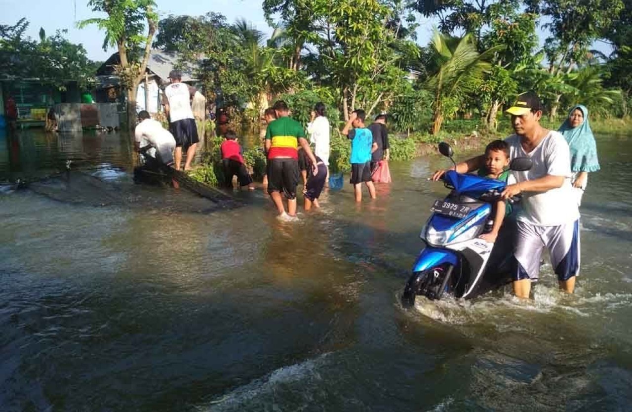 Banjir di Surabaya. (Foto: dok. jatimnow.com)