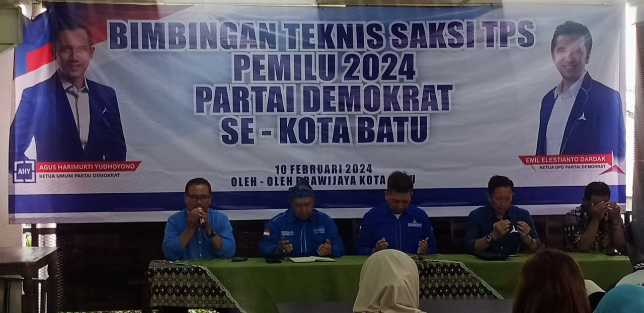 611 Saksi TPS dari Partai Demokrat Dapat Pembekalan Jelang Coblosan di Kota Batu
