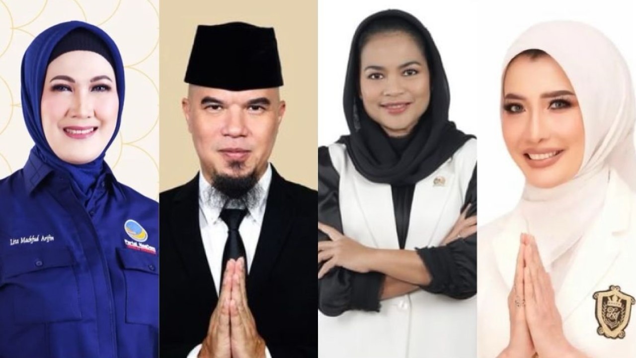 Lita Machfud, Dhani Ahmad, Puti Guntur, dan Arzeti Bilbina. (Foto: Instagram @litamachfudarifin, @ahmaddhaniofficial, @puti_soekarno, @arzetibi)