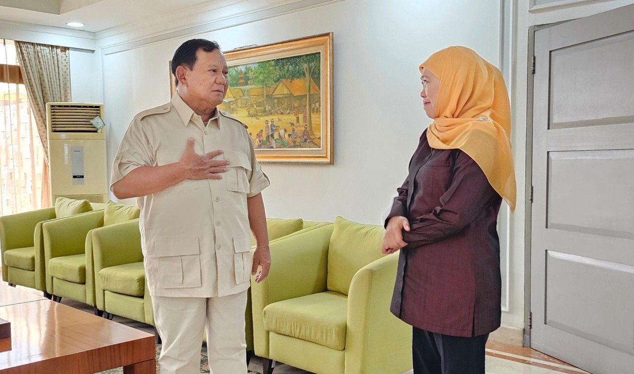 Pertemuan Prabowo dan Khofifah di VIP Halim Perdana Kusuma, Jakarta. (Foto: TKD Prabowo-Gibran Jatim for jatimnow.com)