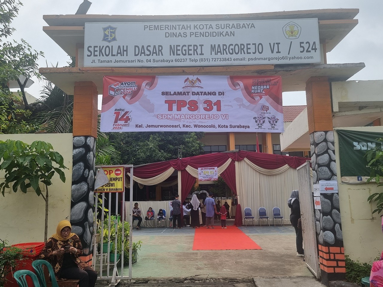 Lokasi TPS 31 wilayah RW 05, Kelurahan Jemur Wonosari Kecamatan Wonocolo Surabaya.