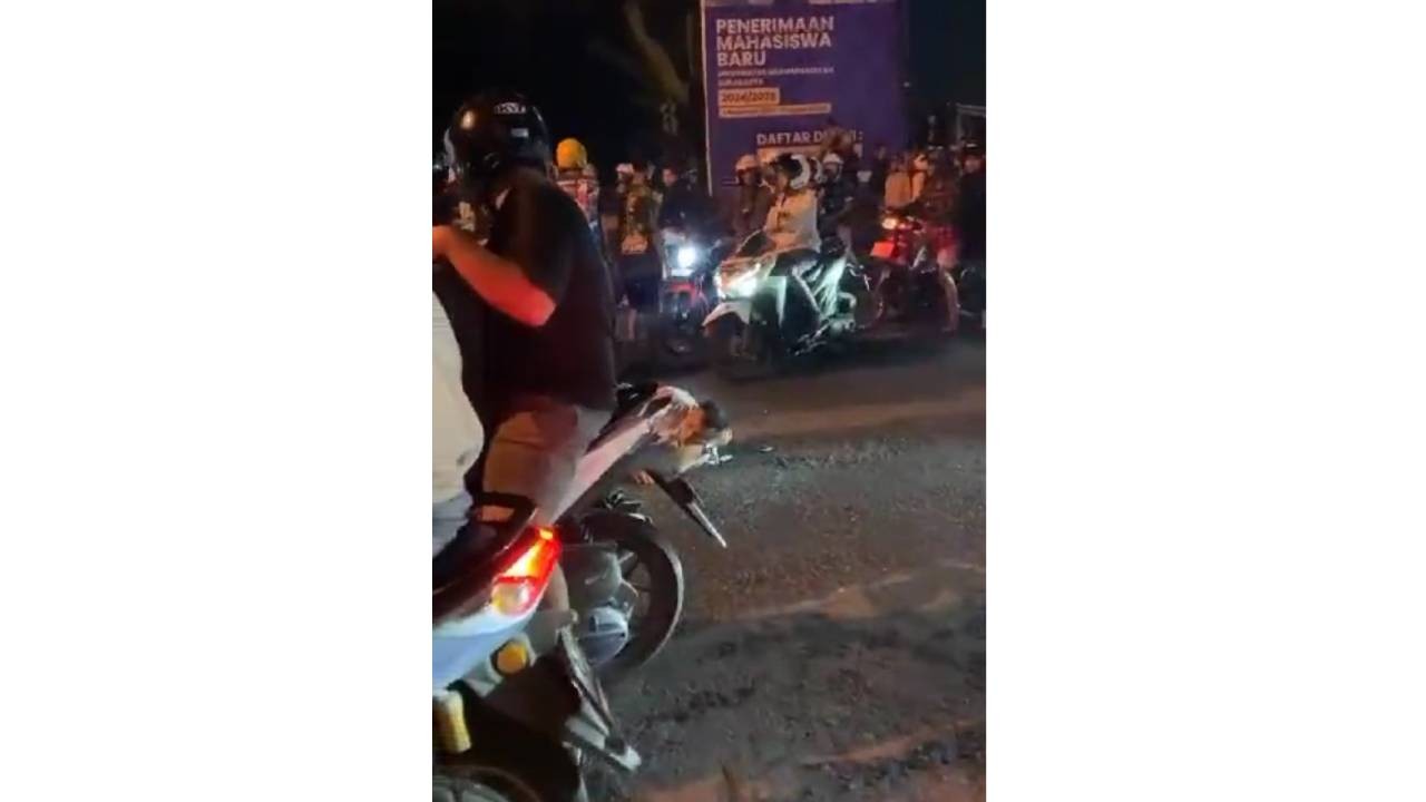 Tangkapan layar video viral di media sosial. (Foto: akun @infoponorogo for jatimnow.com)