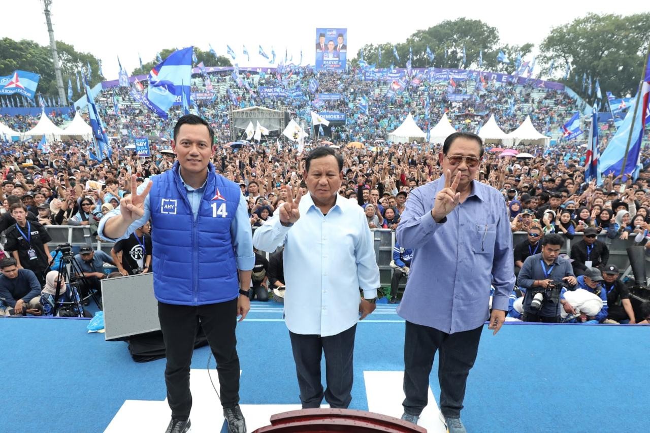 Suasana kampanye akbar Partai Demokrat di Stadion Gajayana, Kota Malang. (Foto : Tim Kampanye Partai Demokrat  for jatimnow.com)