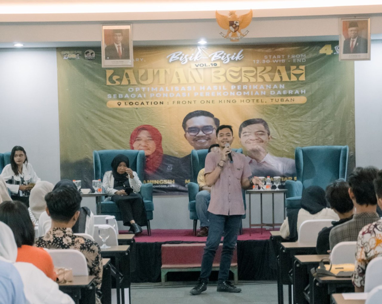 Suasana diskusi relawan Prabowo-Gibran Gempur 08 di Tuban (dok Authon for Jatimnow.com)