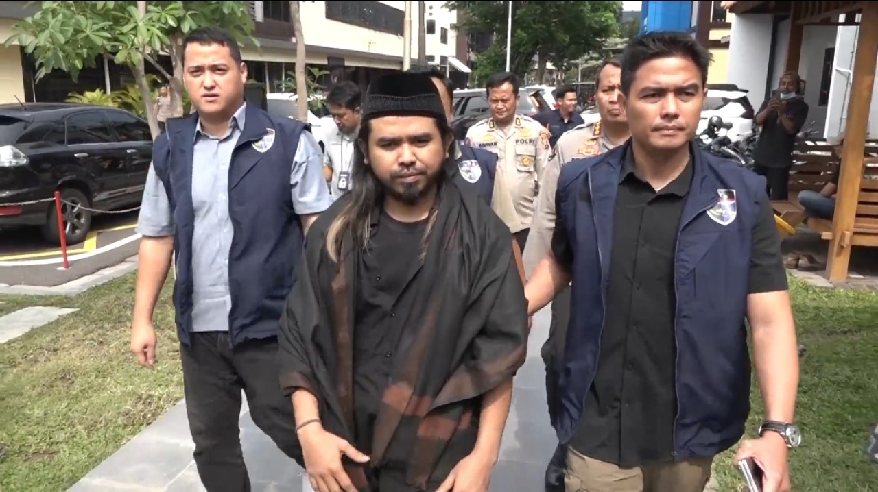 Samsudin di Polda Jatim. (Foto: Ni'am Kurniawan/jatimnow.com)