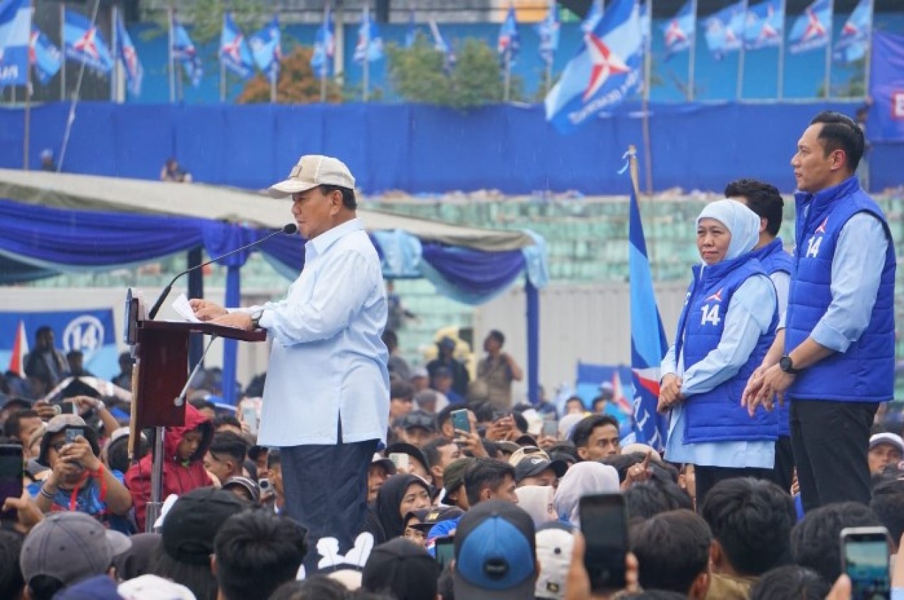 Suasana kampanye akbar Partai Demokrat di Stadion Gajayana, Kota Malang.(Foto: Tim Kampanye Partai Demokrat)