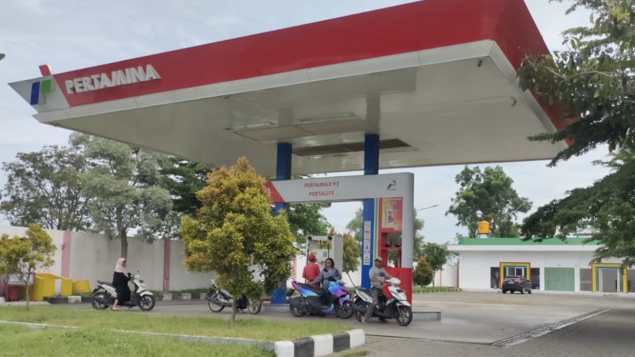 Suasana di SPBU Pandantoyo Kecamatan Ngancar. (Foto: Yanuar Dedy/jatimnow.com)