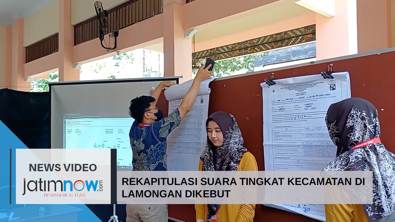 Video: Rekapitulasi Suara Tingkat Kecamatan di Lamongan Dikebut