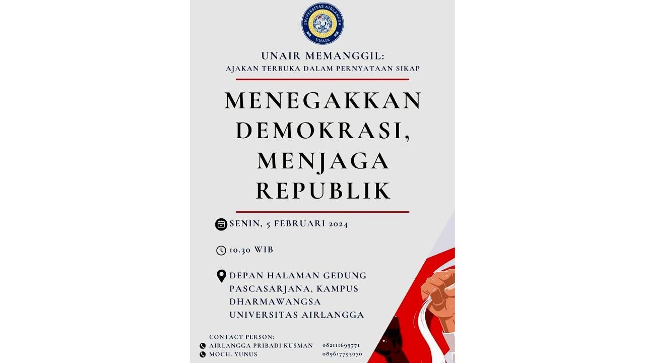 Undangan terbuka pernyataan sikap UNAIR (foto: Airlangga for jatimnow.com)